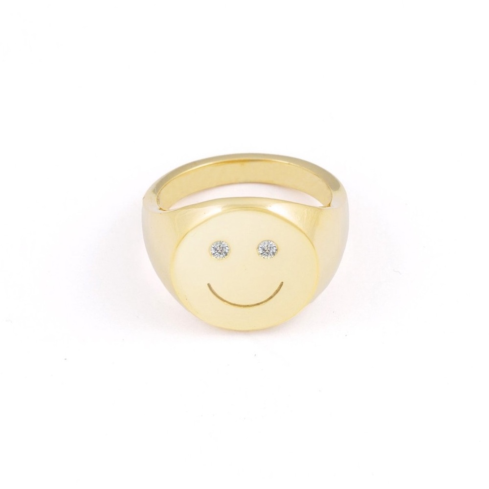 Gilbert Smiley Signet Ring